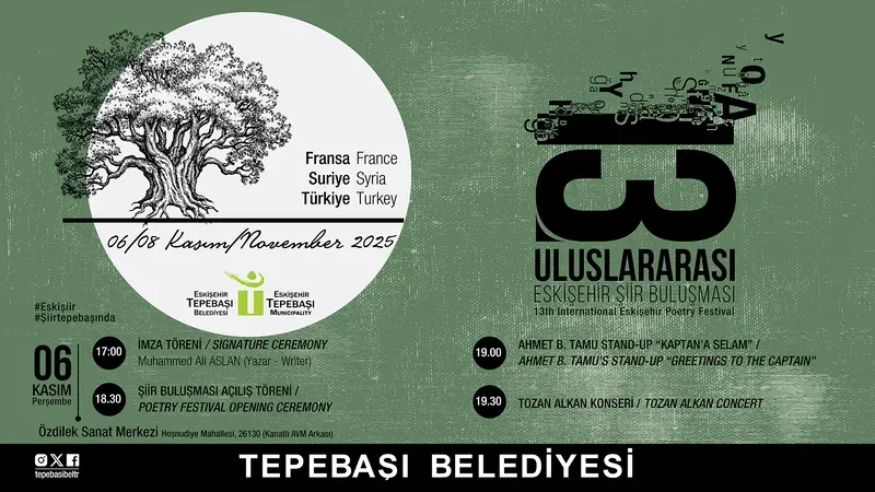 13. Uluslararası Eskişehir Şiir Buluşması Başlıyor