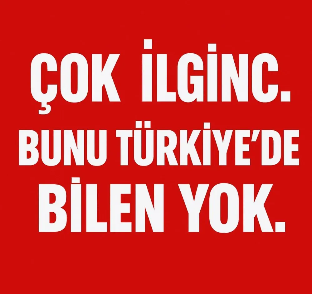 ÇOK İLGİNÇ. BUNU TÜRKİYE’DE BİLEN YOK.