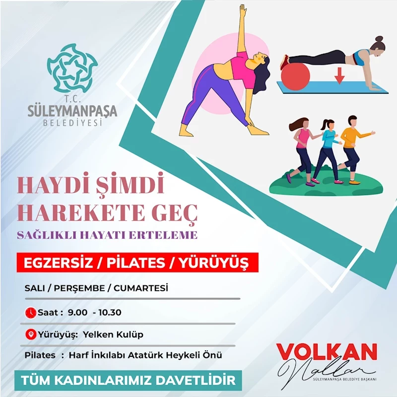 Süleymanpaşa Belediyesinden Kadınlara Sağlıklı Yaşam Desteği