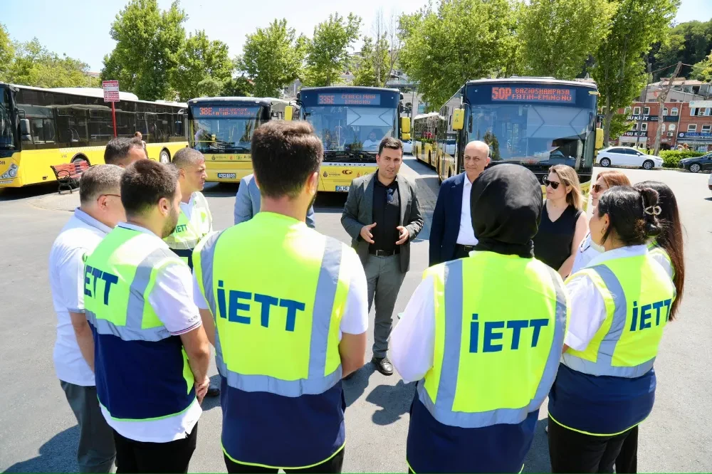 KLİMA DENETİMLERİ İÇİN İETT’NİN YÖNETİCİLERİ DE SAHAYA İNDİ