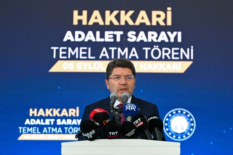 ADALET BAKANI YILMAZ TUNÇ, HAKKARİ ADALET SARAYI TEMEL ATMA TÖRENİ